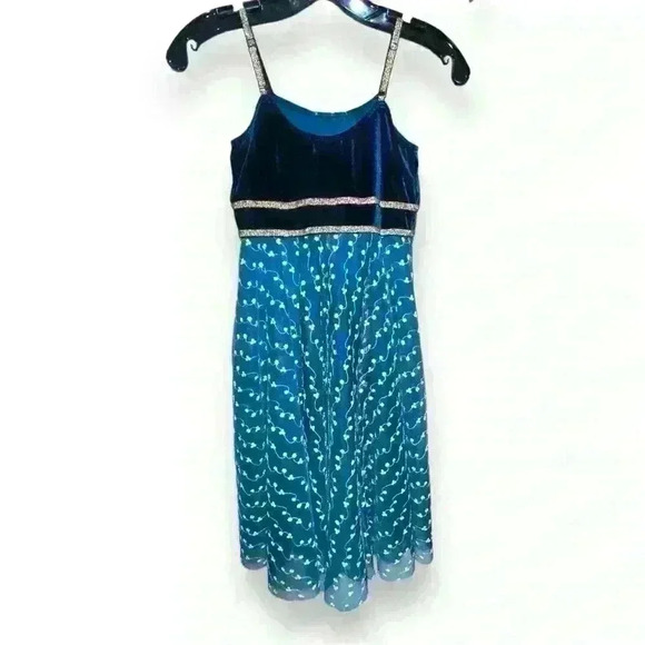Dance Lyrical Jazz Tap costume Large Child Dark Teal By Revolution - Picture 3 of 6